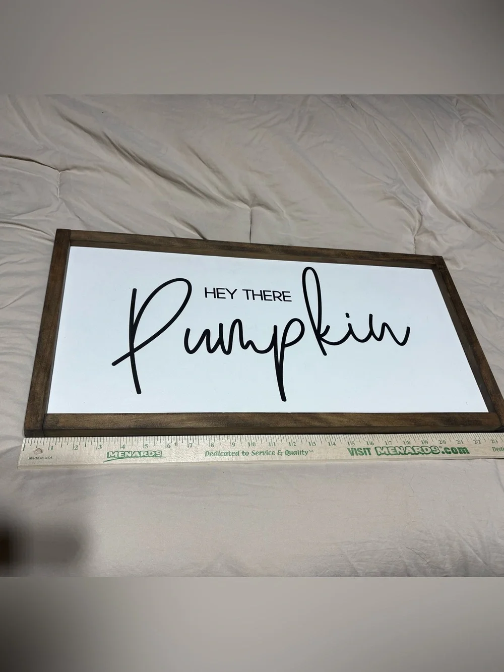“Hey there pumpkin” fall decor sign 24x12